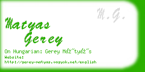 matyas gerey business card